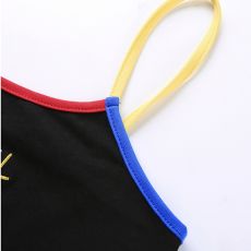 2019 Summer Women Crop Top Cropped Ladies Spaghetti Strap Elastic Camisole Sexy EMOTIONAL Letter Embroidery Tank Tops