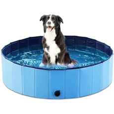 Pet Bath Pool Bathing Dog Cleaner Bathtub PVC Tub Mini Bathtub Foldable Portable Dog Pool Paw Summer Pink Bathroom