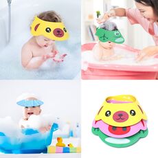 Baby Shower Caps Kids Baby Bath Hat Adjustable Baby  Wash Hair Protect Eyes Hair Wash Shield for Children Waterproof Cap