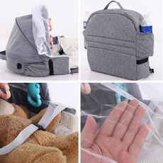 3Pcs Portable Bed Foldable Baby Bed Travel Sun Protection Mosquito Net Breathable Soft Infant Folding Sleeping Basket With Toys
