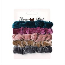 3Pcs Vintage Scrunchie Velvet Leopard Scrunchies Set Elastic Hair Bands Fashion Headband Ponytail Ties Rope Hair Accessories
