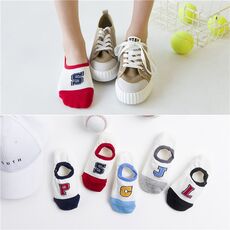 5Pairs  Arrivl Women Socks funny Fruits Cute Happy Silicone Slip Invisible Cotton Sock 35-40
