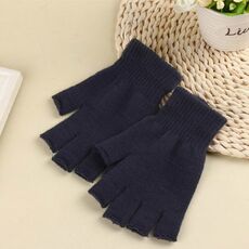 Fingerless Gloves Woman Winter Knitted Pair 1 Stretch Half Finger Elastic Soft Warm