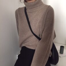 Colorfaith New 2020 Women's Autumn Winter Korean Style Knitwear Turtleneck Warm Pullover Solid Minimalist Elegant Sweater SW7276