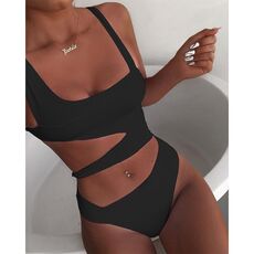 2020 New Sexy White One Piece Swimsuit Women Cut Out Swimwear Push Up Monokini Bathing Suits Beach Wear Swimming Suit For Women