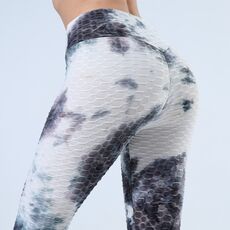 Net celebrity hot selling sports hip-lifting fitness pants sexy ladies tie-dye jacquard hip-lifting yoga leggings running pants