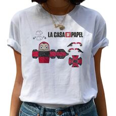 New Money Heist Harajuku T Shirts Women La Casa De Papel Hip Hop T-shirts Fashion House of Paper Tshirt Fashion Top Tees Female