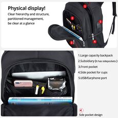 Waterproof Solid Large Backpack Men Laptop Bags Black Backpack Man Travel Backpack Teenager Bookbag Oxford Backpack