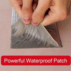 High Temperature Resistance Waterproof Tape Aluminum Foil Thicken Butyl Tape Wall Crack Roof Duct Repair Adhesive Tape