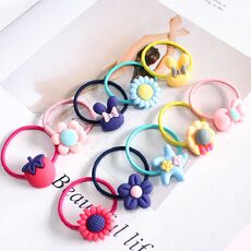 10 PCS Lovely Flower Princess Headwear Baby Headdress Girls Hair Accessories Kids Elastic Hair Bands Children Hair Ropes