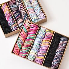 100PCS/Set Girls Candy Colors Nylon Elastic Hair Bands Children Rubber Band Headband Scrunchie Fashion Hair Accessories
