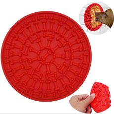 Dog Slow Treater Dispensing Mat Dog Lick pad Peanut Butter Lick mat for Pet Bathing Grooming and Dog Training