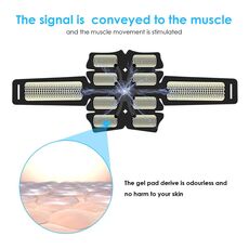 New Rechargeable Abs Stimulator Muscle Toner EMS Abdominal Muscle Trainer Electrostimulation Fitness Massager Fitness Equipment