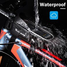 WEST BIKING Bicycle Bag Front Frame MTB Bike Bag Waterproof Touch Screen Top Tube 6-7.2 Inch Phone Bag Case Cycling Accessories
