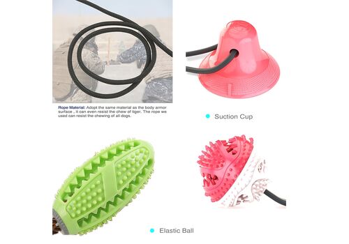 Dog Toys Silicon Suction Cup for Pet Dogs Tug Interactive Ball Toys For Pet Chew Bite Tooth Cleaning Toothbrush Dogs Food Toys