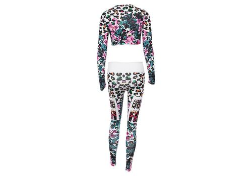 Sexy Sports Suit Women Printed Fitness Yoga Set Tracksuit Gym Jogging Sportswear Running Top&Leggings Sport Fitness Suit Mujer
