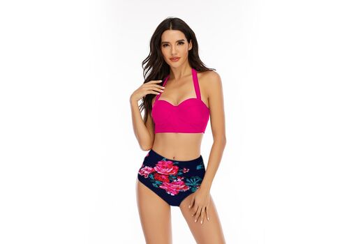 Women Fashion Sunflower Print Sleeveless Bikini Set Top Shorts Two Piece Set Swimsuit Bathing Suit Swimwear Beach Wear Tankinis